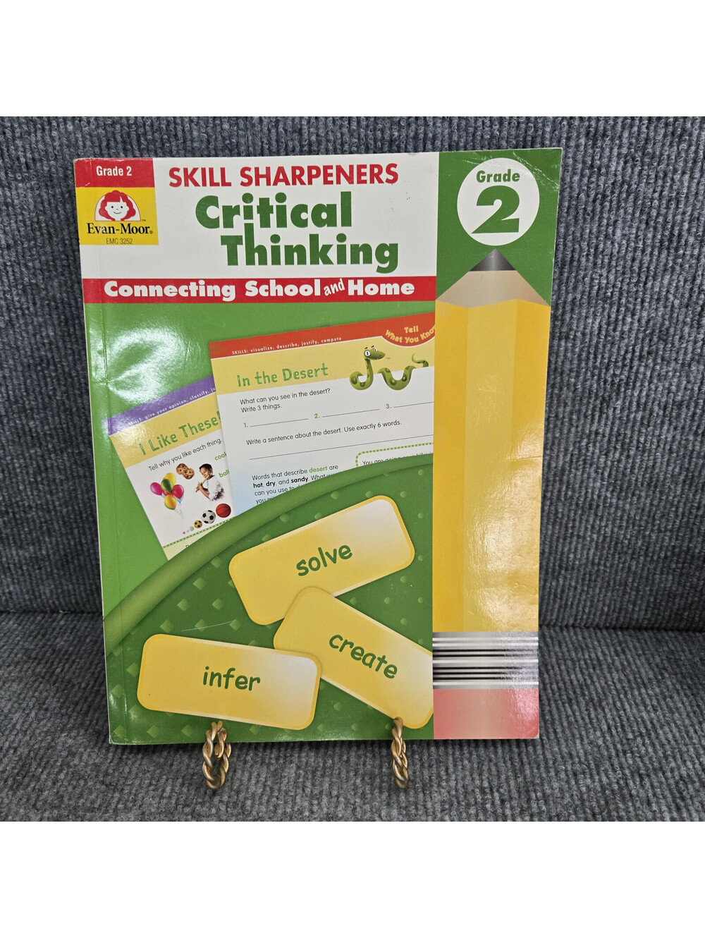 Evan-Moor Skill Sharpeners Critical Thinking Grade 2 Workbook EMC 3252 Paperback
